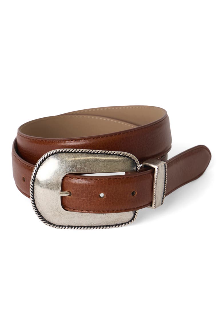 Walker Colt Leather Belt, Alternate, color, COGNAC SILVER