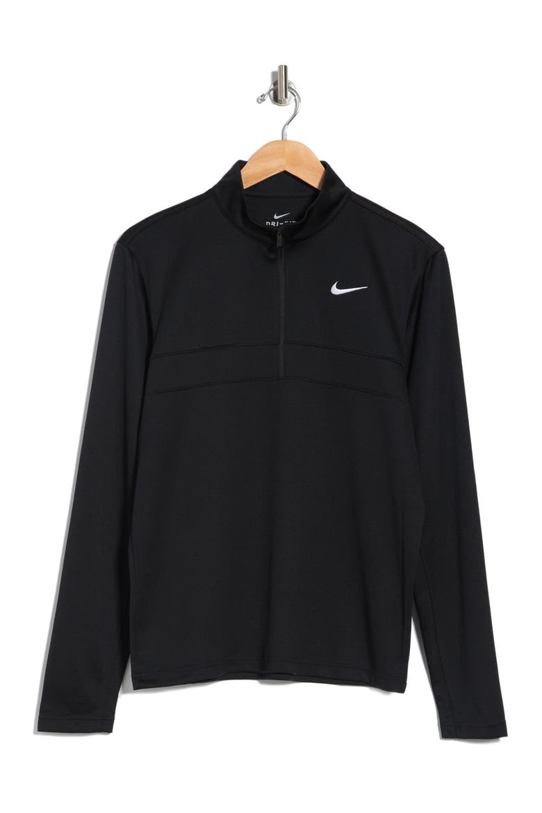 Essential Dri-FIT Half Zip Golf Pullover, Alternate, color, BLACK/WHITE