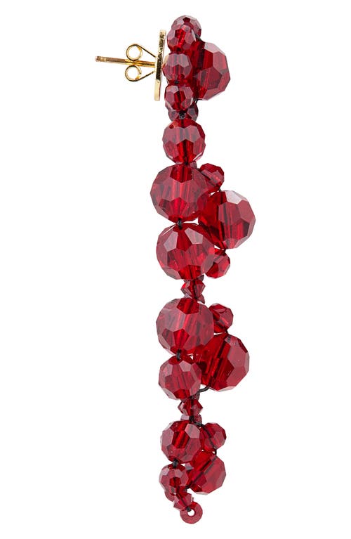 Simone Rocha Drip Crystal-embellished Drop Earrings In Red