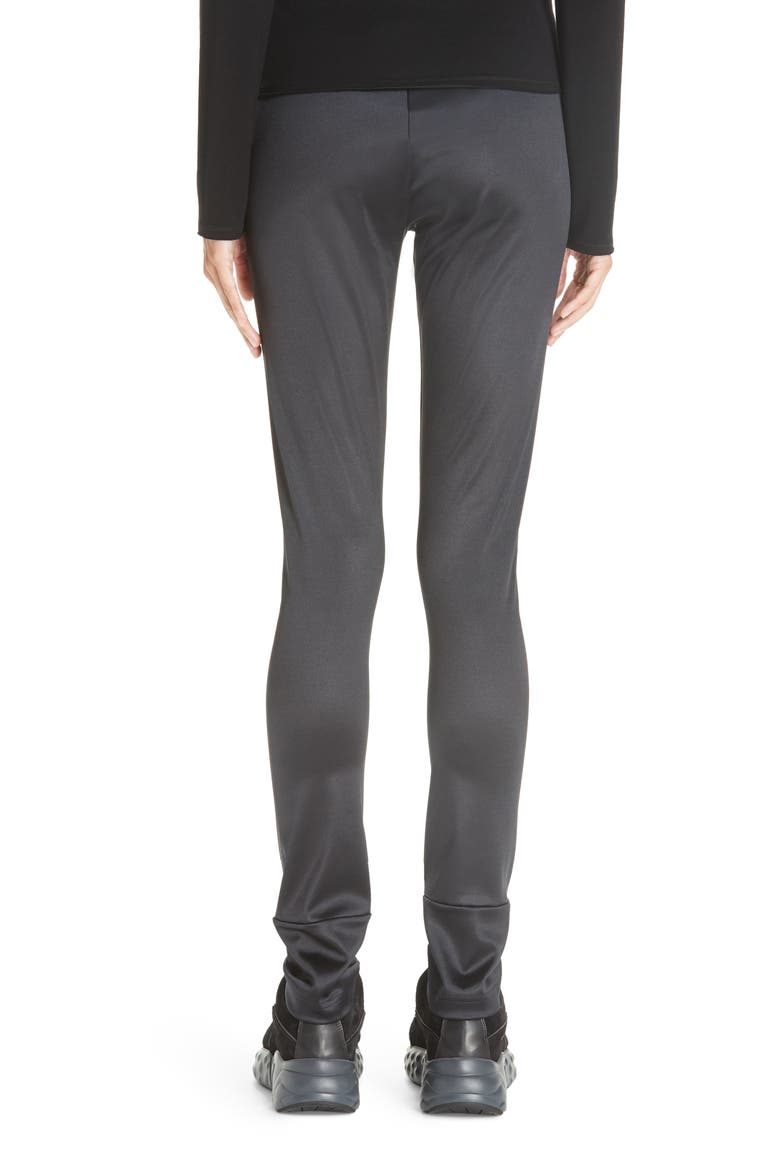Stretch Satin Leggings, Alternate, color, BLACK