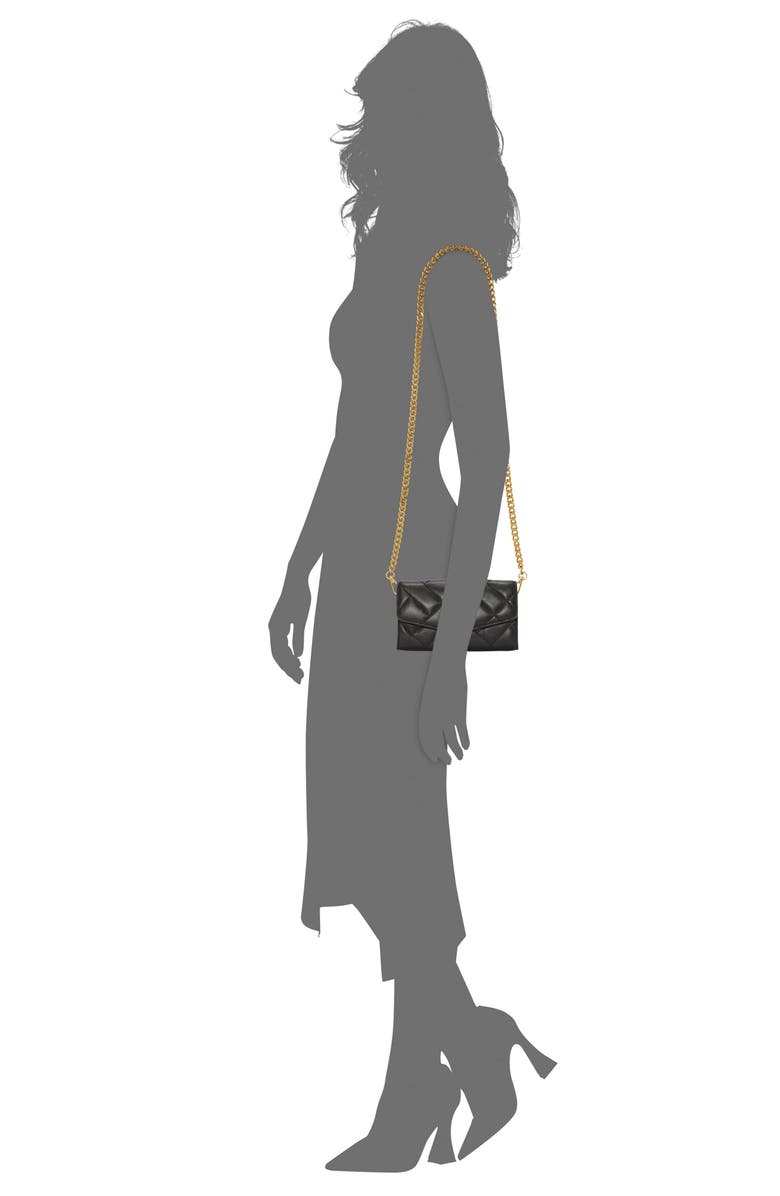 Vince Camuto Kisho Quilted Leather Wallet on a Chain, Alternate, color,