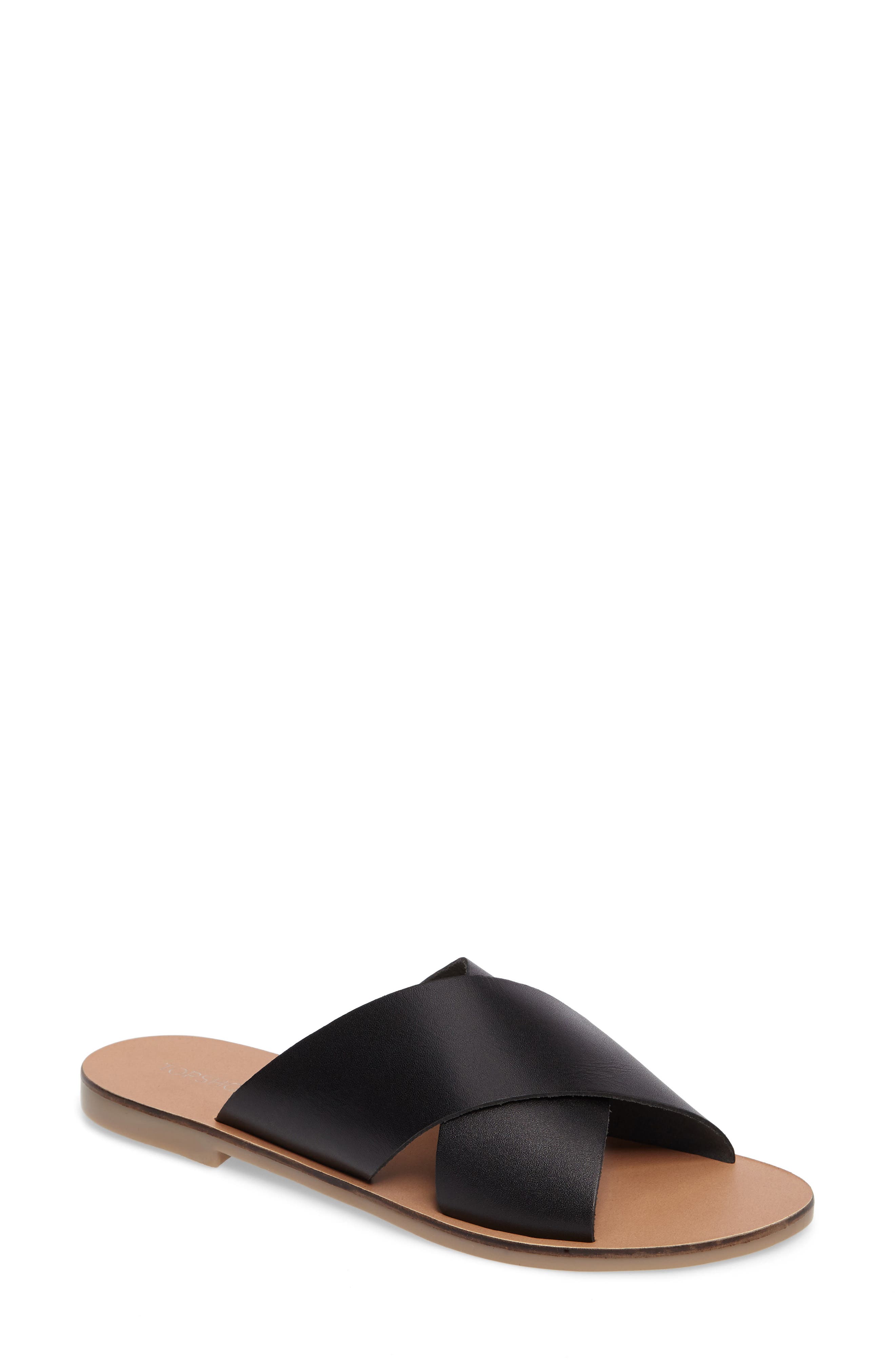Topshop Holiday Cross Strap Sandal, Main, color, 