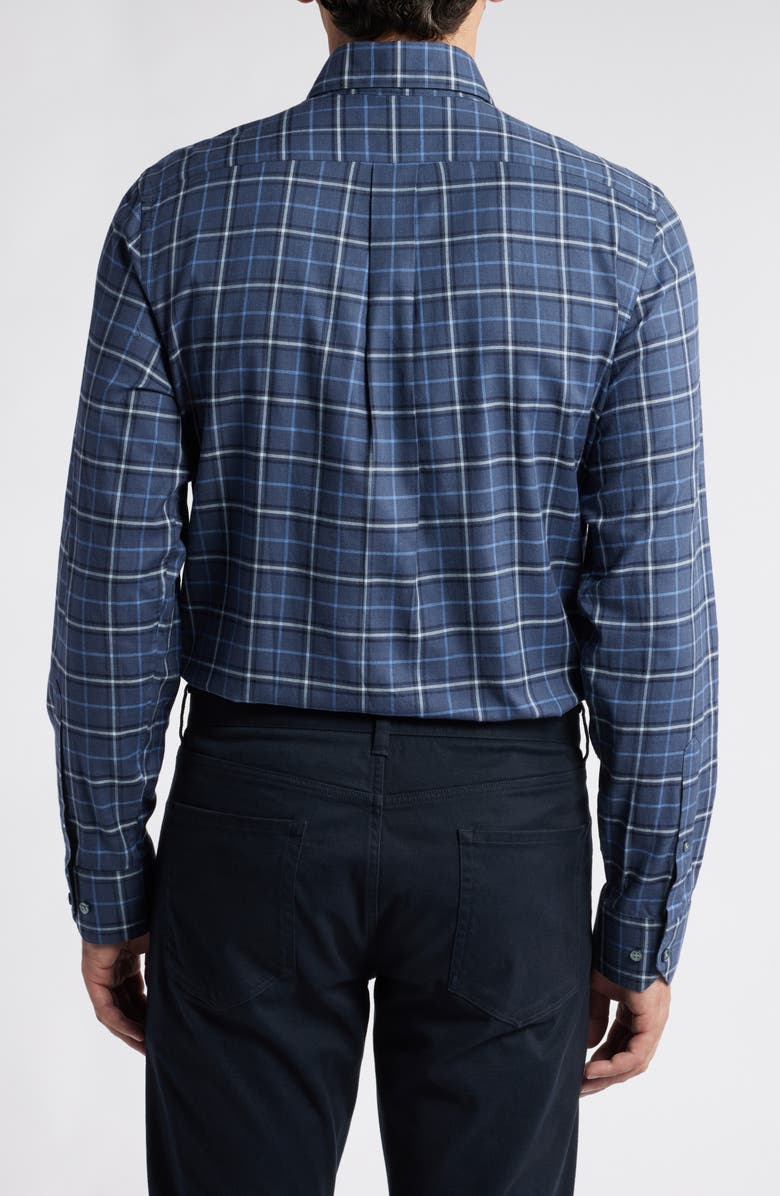 Scott Barber Lightweight Plaid Cotton Twill Button-Down Shirt, Alternate, color, 