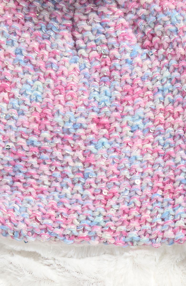 Capelli New York Space Dyed Earflap Hat & Gloves Set, Alternate, color, Multi Purple