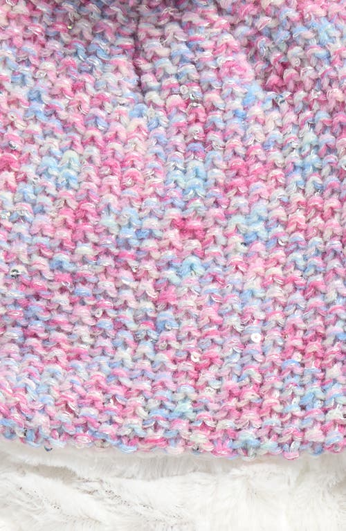 Capelli New York Space Dyed Earflap Hat & Gloves Set In Pink