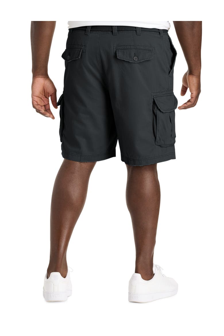 Big & Tall Belted Cargo Shorts, Alternate, color, BLACK