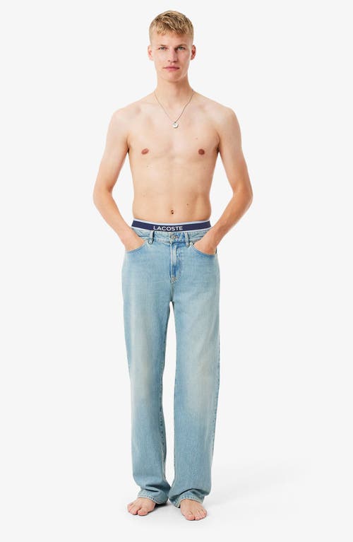 Lacoste Monogram Assorted 3-pack Boxer Briefs In Blue