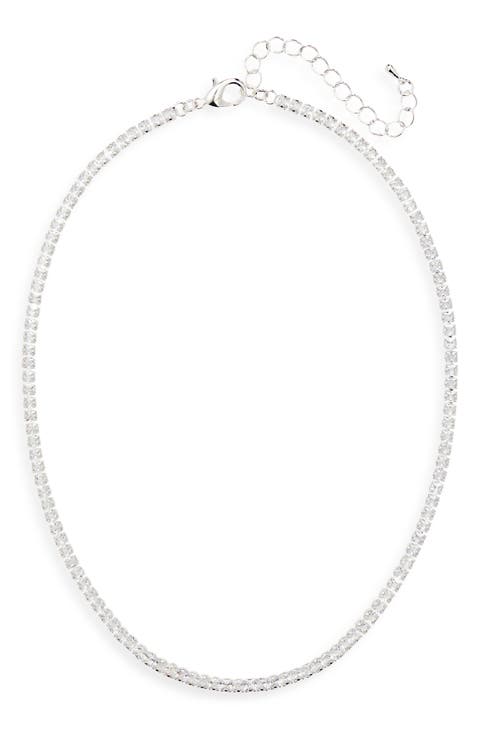 Cubic Zirconia Tennis Necklace
