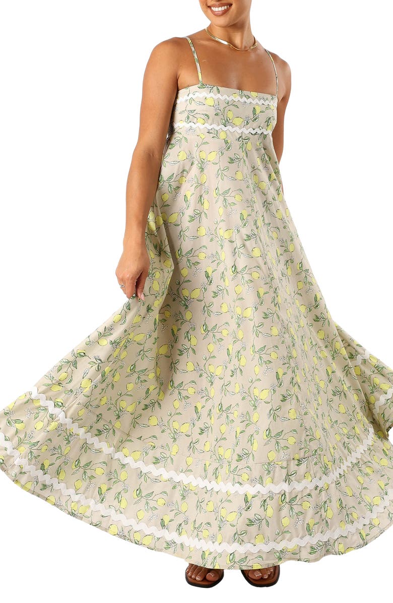 Petal & Pup Citrone Maxi Sundress, Main, color, 
