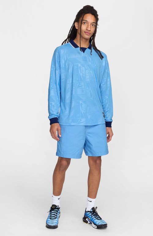 Nike Club Washed Flow Shorts In University Blue