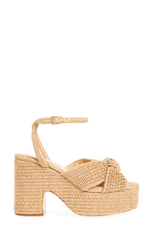 Shop Loeffler Randall Liza Ankle Strap Platform Sandal In Natural