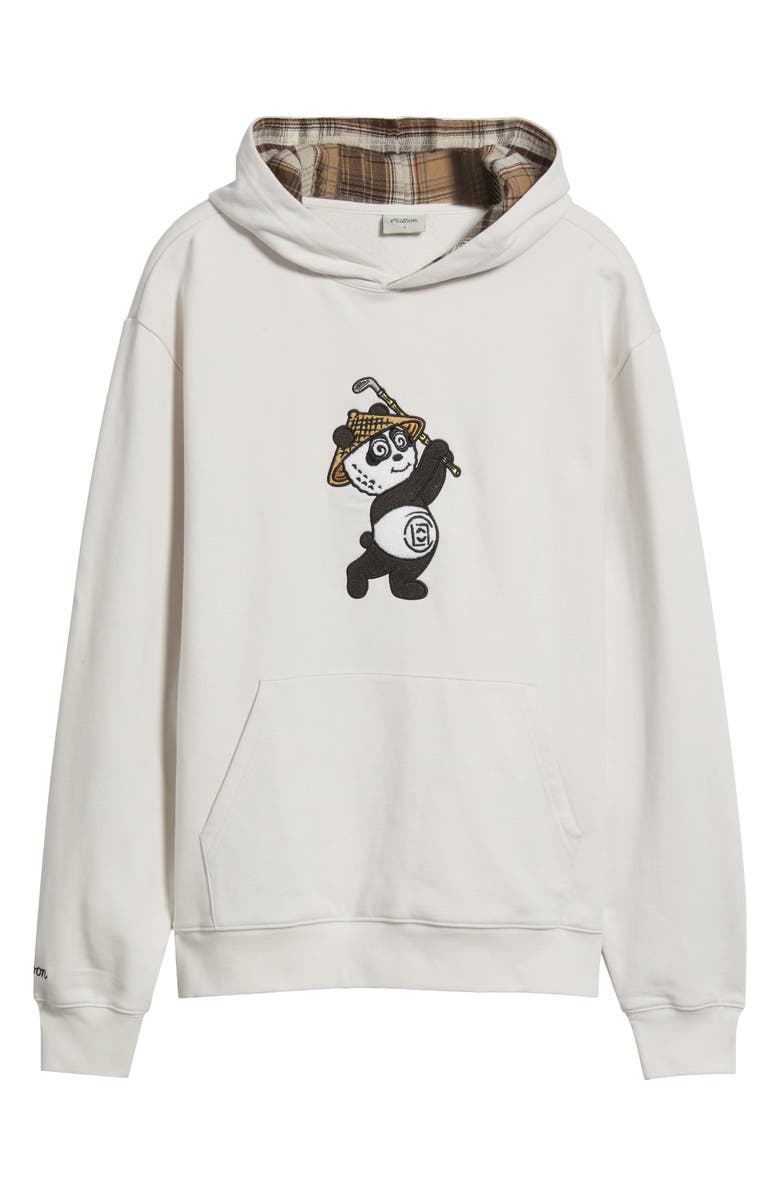 Malbon Golf Fesque Clout Cotton Hoodie, Alternate, color, Ivory