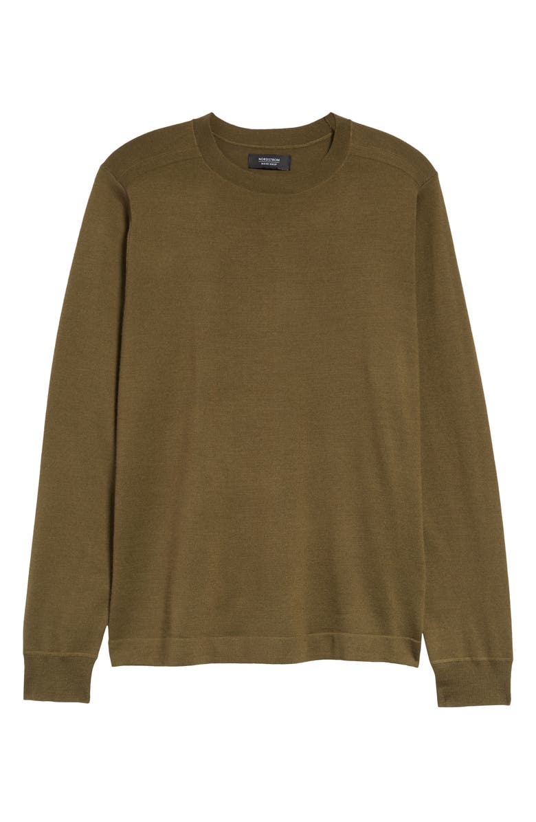 Nordstrom Tech-Smart Crewneck Sweater, Alternate, color, Olive Dark