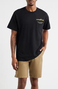 Brixton x Goodyear Service Pocket Cotton Graphic T-Shirt