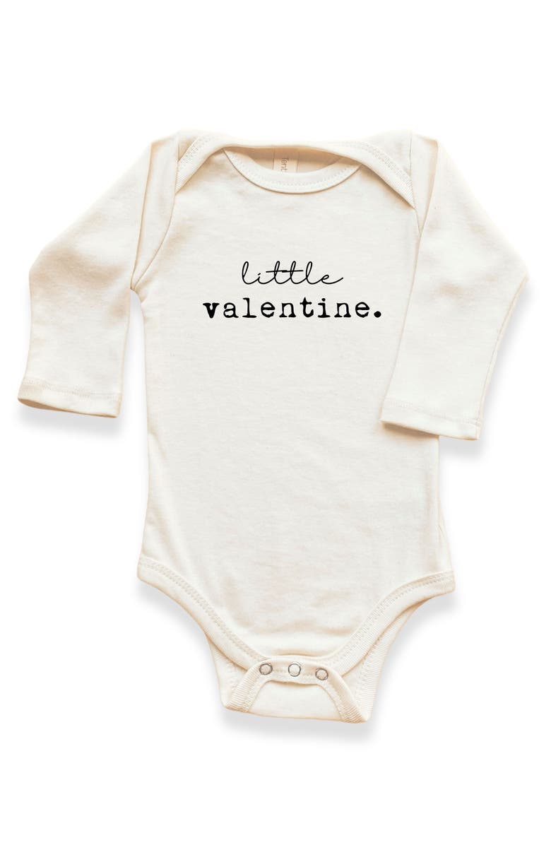 Tenth & Pine Little Valentine Gender Inclusive Organic Baby Bodysuit Long Sleeve, Main, color, 