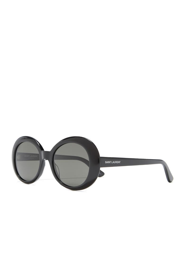 54mm Oval Sunglasses, Alternate, color, SMOKE SMOKE