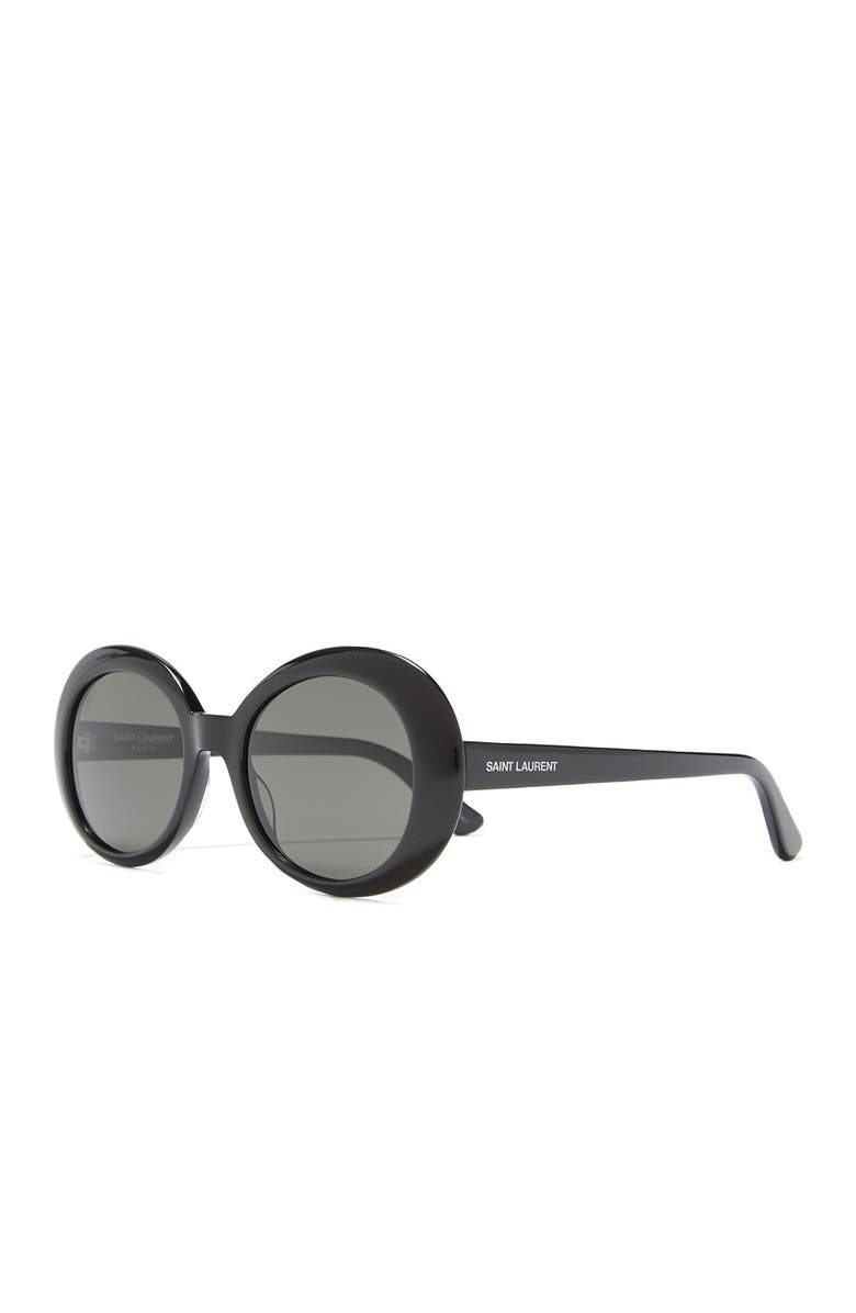 Saint Laurent 54mm Oval Sunglasses, Alternate, color, Smoke Smoke