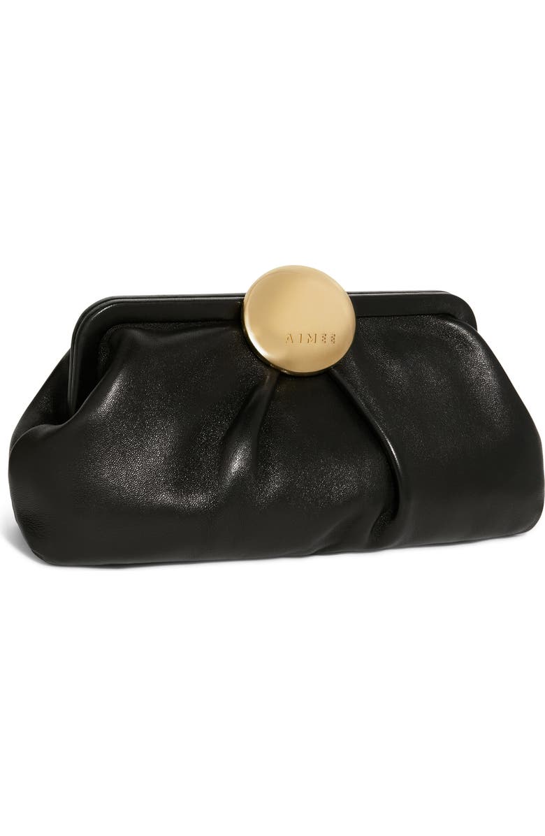 AIMEE Full Circle Frame Clutch, Alternate, color, Black