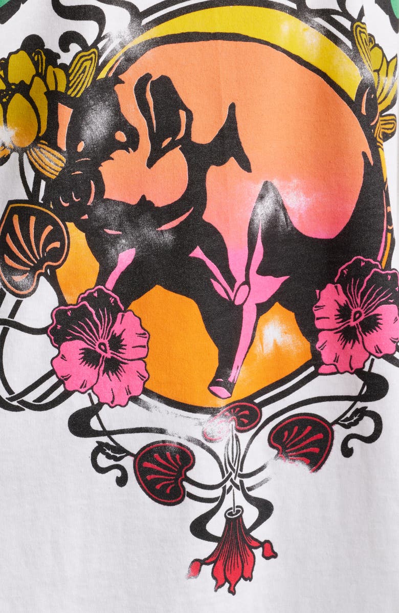 Merch Traffic Pink Floyd Long Sleeve Cotton Graphic T-Shirt, Alternate, color, Solid White