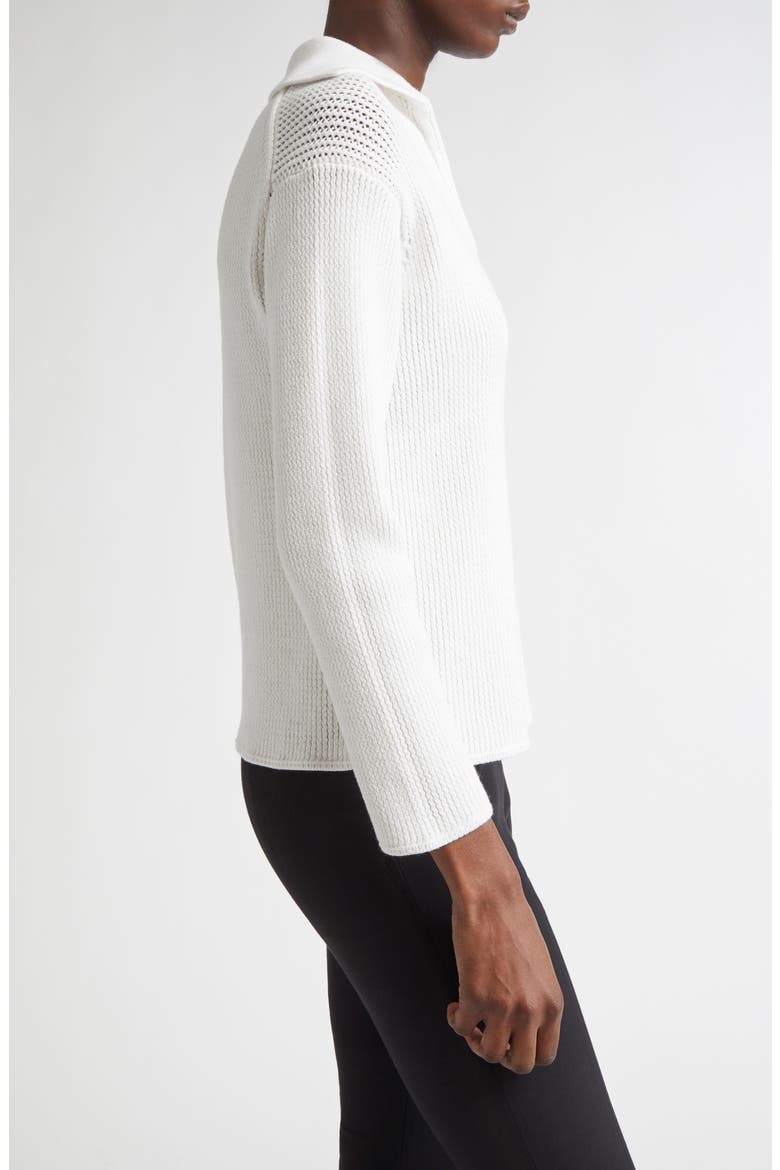 Ribbed Pullover Sweater, Alternate, color, OPTIC WHITE