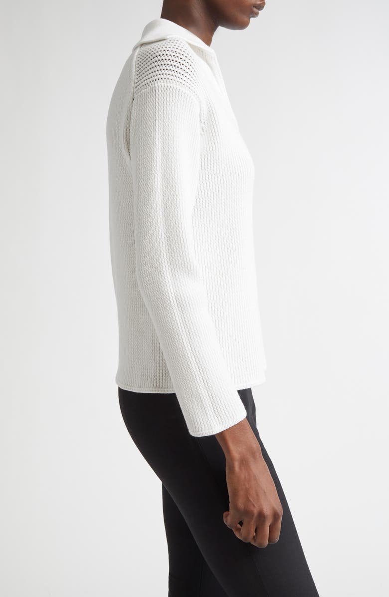 Vince Ribbed Pullover Sweater, Alternate, color, Optic White