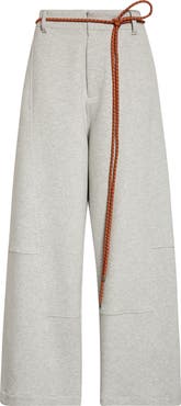 PLAN C Cotton Blend Scuba Knit Wide Leg Pants