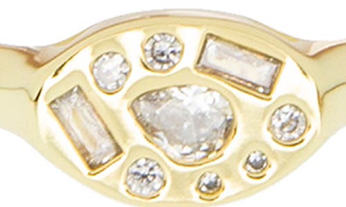 Marlyn Schiff Mixed Cut Cubic Zirconia Signet Ring