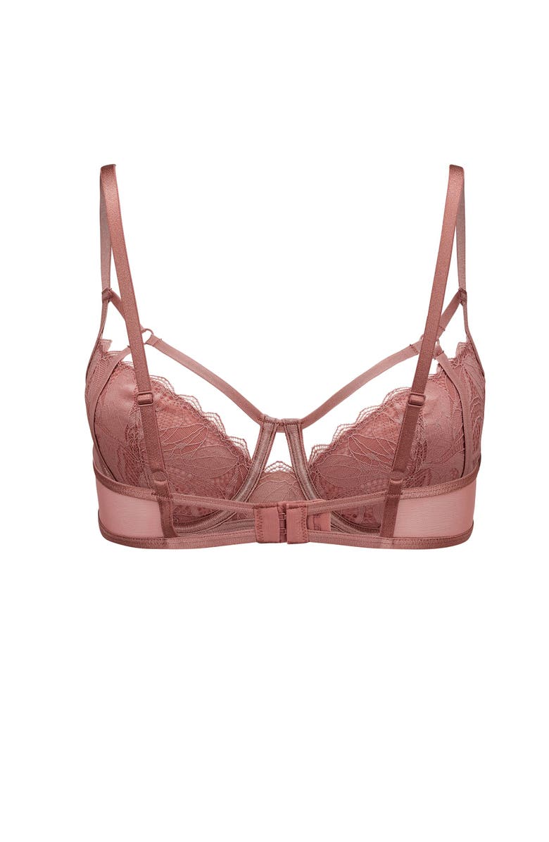 Adore Me Gaya Unlined Demi Bra, Alternate, color, Dark Pink