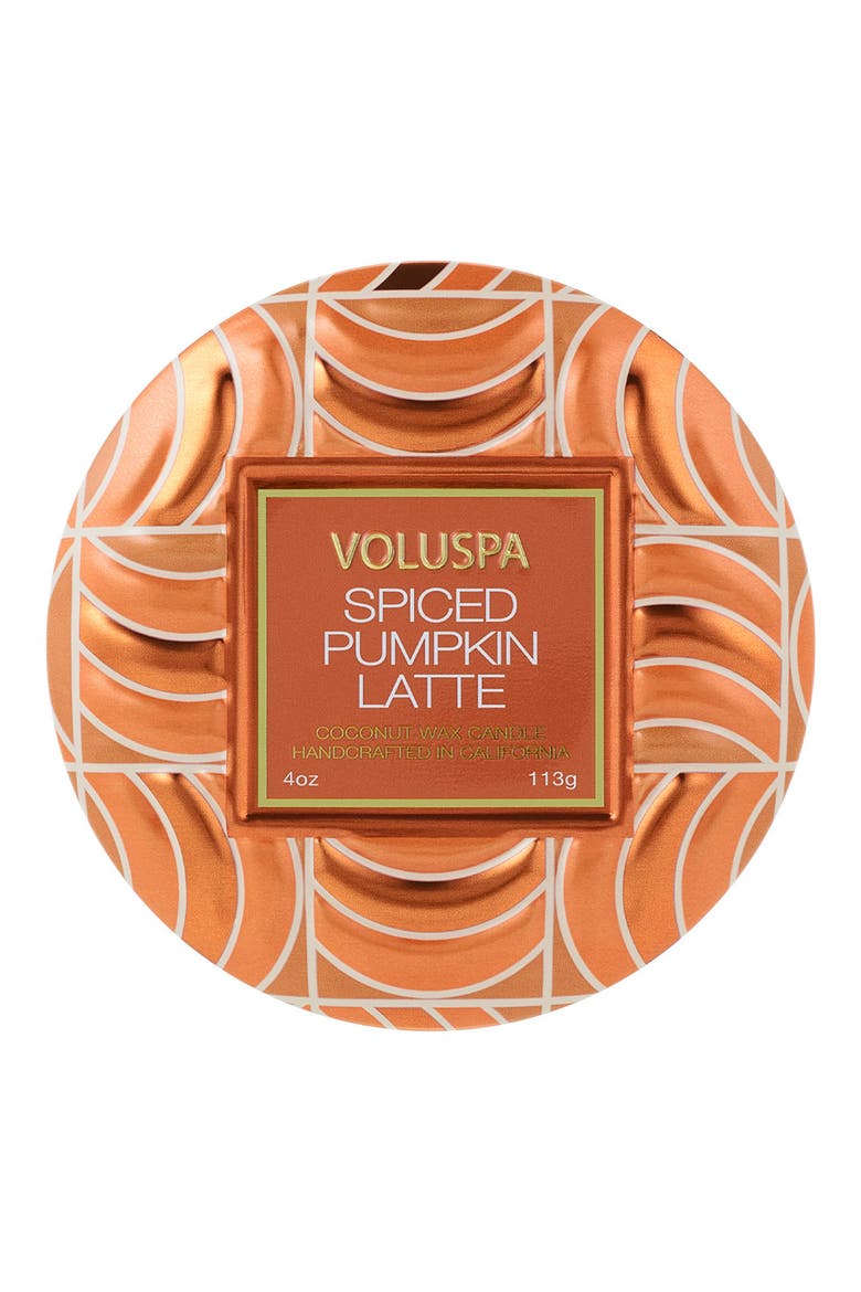 Mini Spiced Pumpkin Latte Candle, Alternate, color, ORANGE