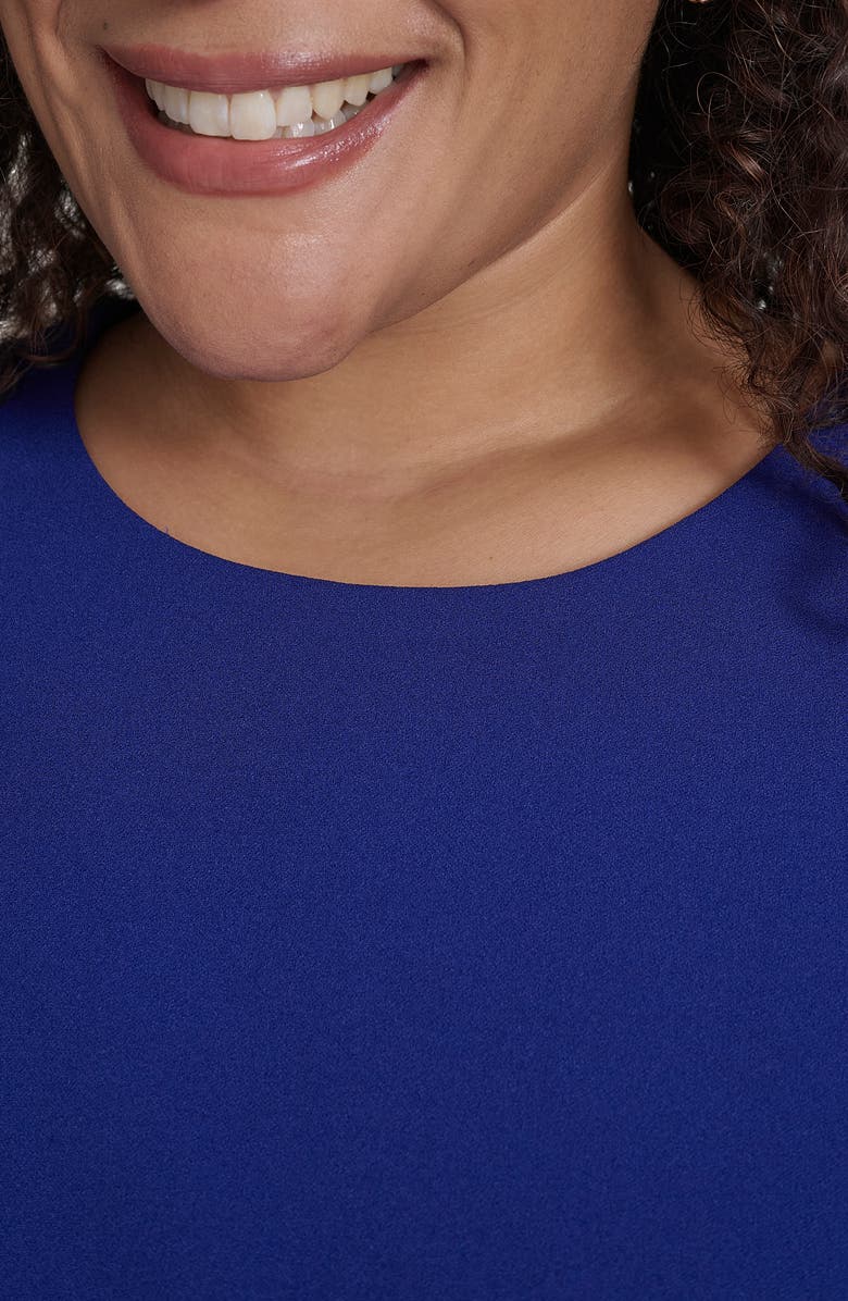 Calvin Klein Bow Split Sleeve Shift Dress, Alternate, color, Ultramarine