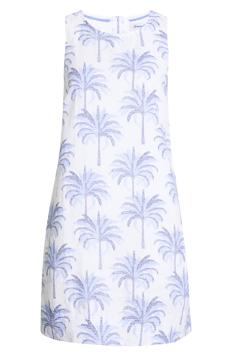 Tommy Bahama Palm Banks Sleeveless Linen Shift Minidress, Main, color, Sanibel Blue