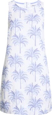 Tommy Bahama Palm Banks Sleeveless Linen Shift Minidress