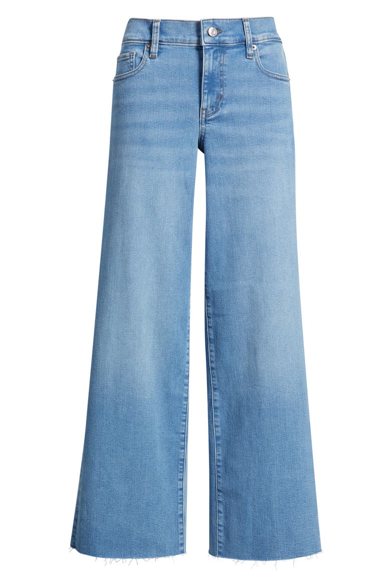 Low Rise Slim Palazzo Jeans, Alternate, color, HONEYMOON RAW FRAY