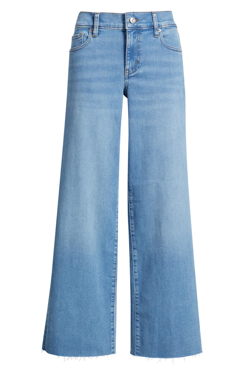 FRAME Low Rise Slim Palazzo Jeans, Main, color, Honeymoon Raw Fray