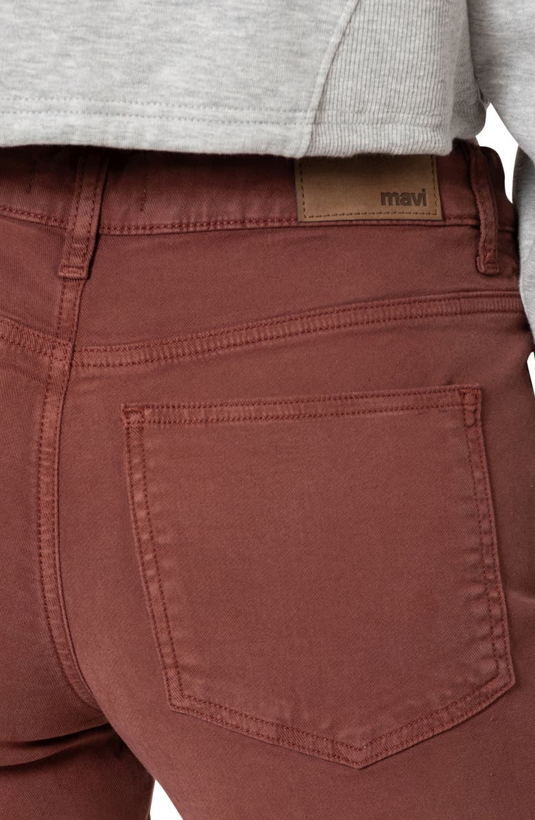 Mavi Jeans Alva High Waist Straight Leg Cargo Pants, Alternate, color, Cherry Luxe Twill