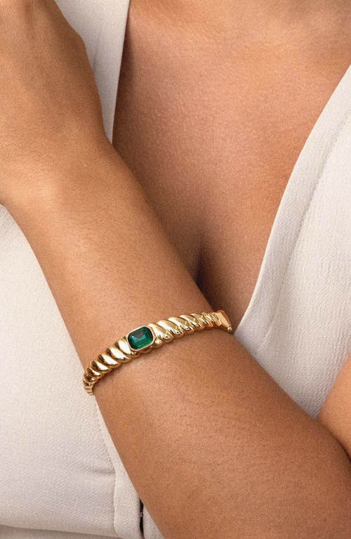Ettika Twisted Baguette Cuff Bracelet In Gold