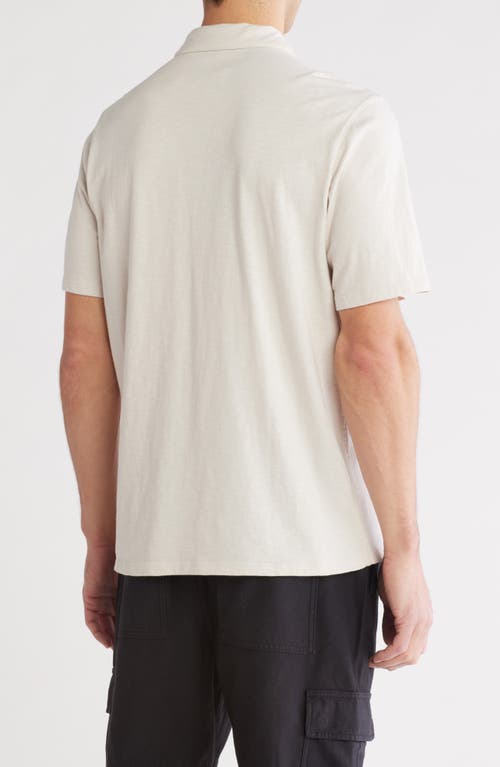 14th & Union Short Sleeve Slub Cotton Button-down Shirt In Grey Moonbeam