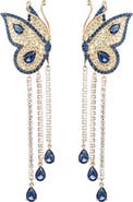 EYE CANDY LOS ANGELES The Luxe Collection Vanessa Butterfly Blue Cubic Zirconia Earrings