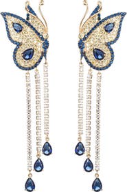 EYE CANDY LOS ANGELES The Luxe Collection Vanessa Butterfly Blue Cubic Zirconia Earrings