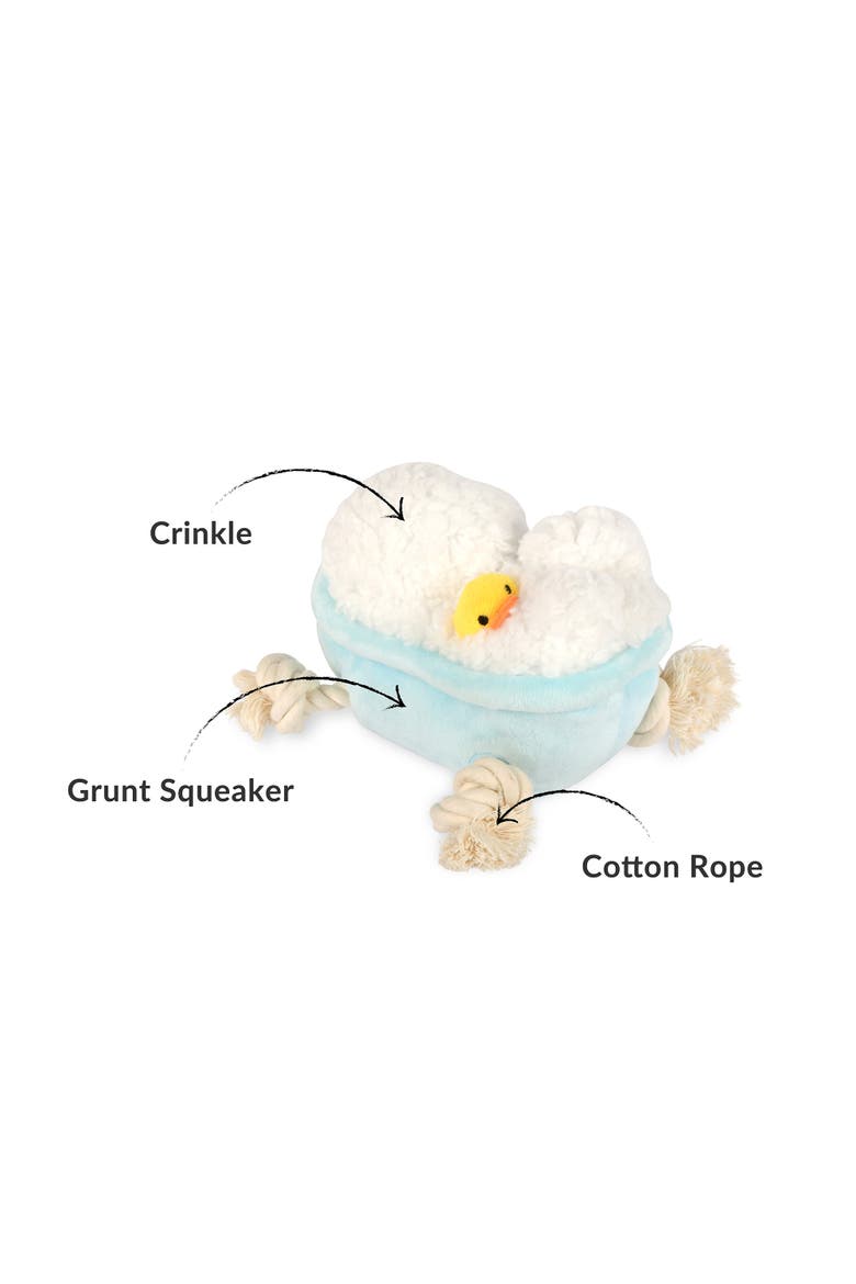 Splish Splash Rubadub Tub, Plush Dog Toy, Crinkle & Crunchy Bottle, Alternate, color, Multicolored