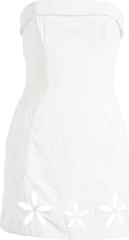 Mistress Rocks Embroidered Strapless Cocktail Minidress