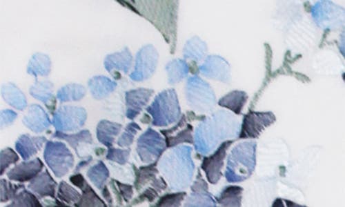 Melange Home Hydrangea Embroidered Duvet Set In Blue