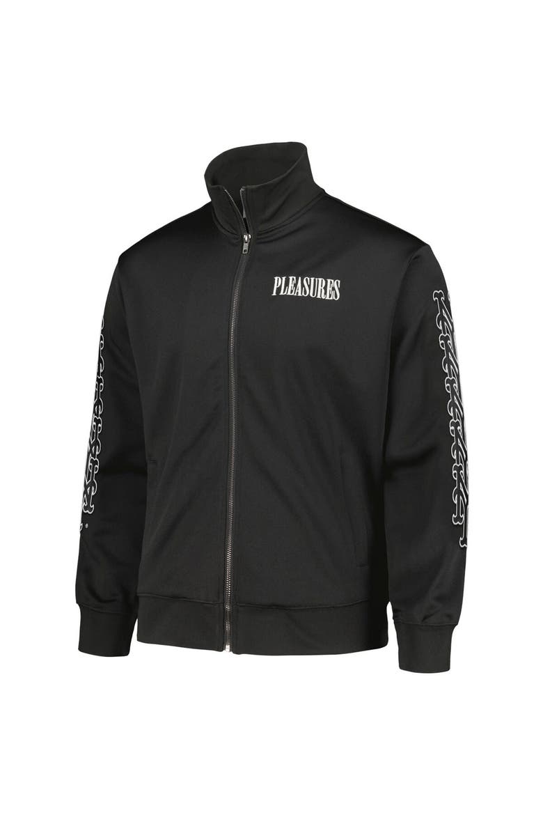 Men's PLEASURES Black New York Mets Pitcher Full-Zip Track Jacket, Alternate, color, Black