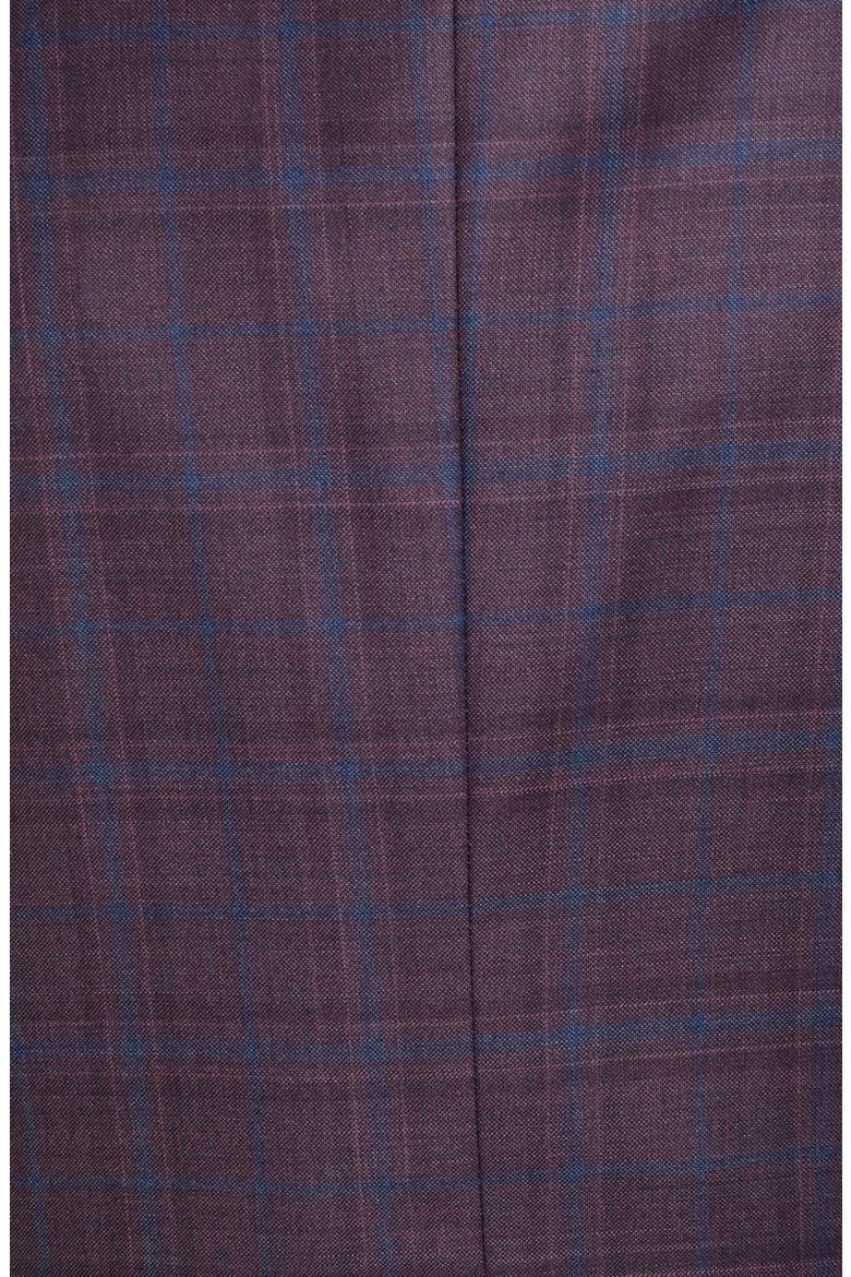 Classic Fit Plaid Wool Sport Coat, Alternate, color, MAROON