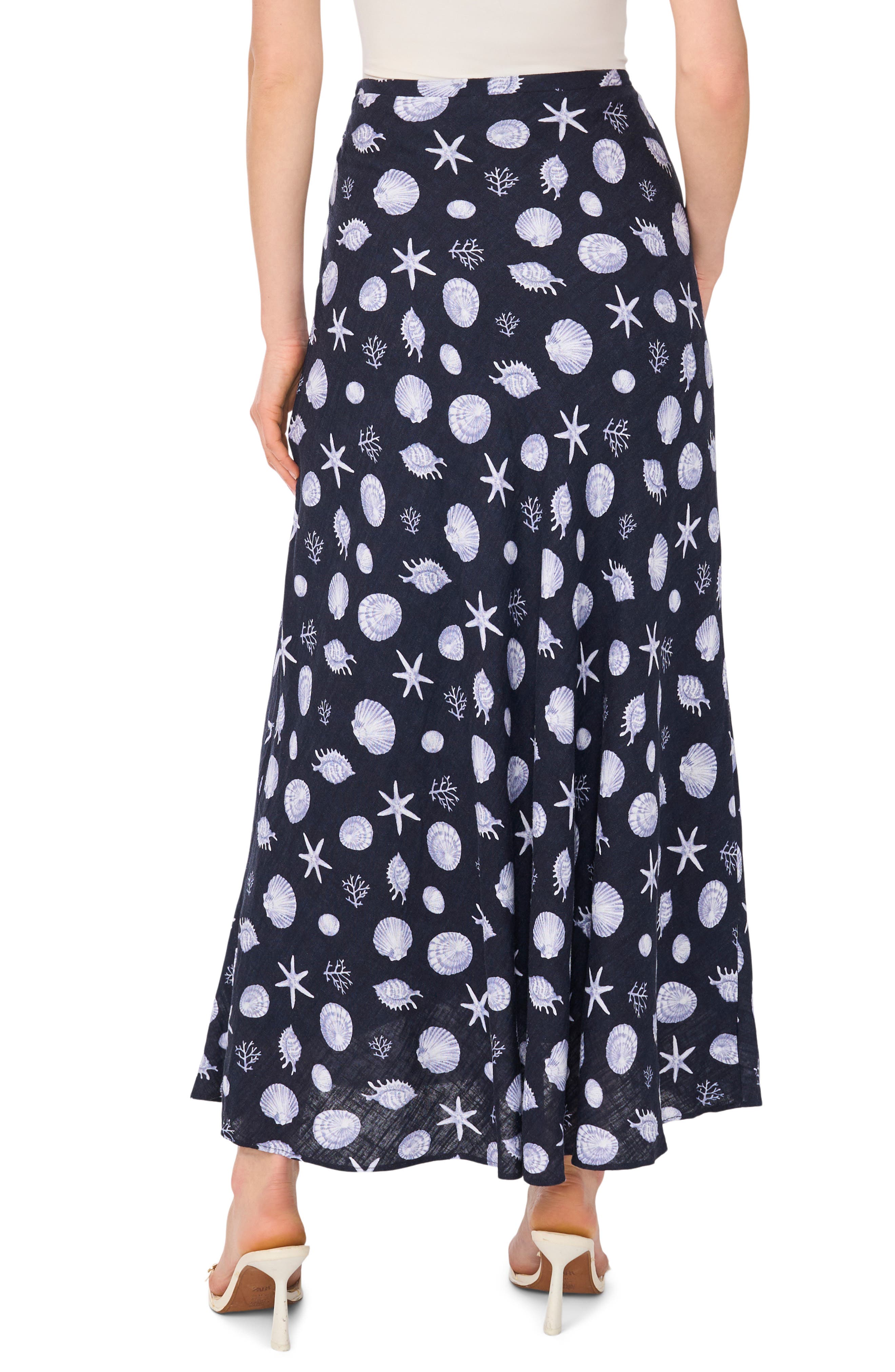 Ocean Print Bias Cut Maxi Skirt - image 2