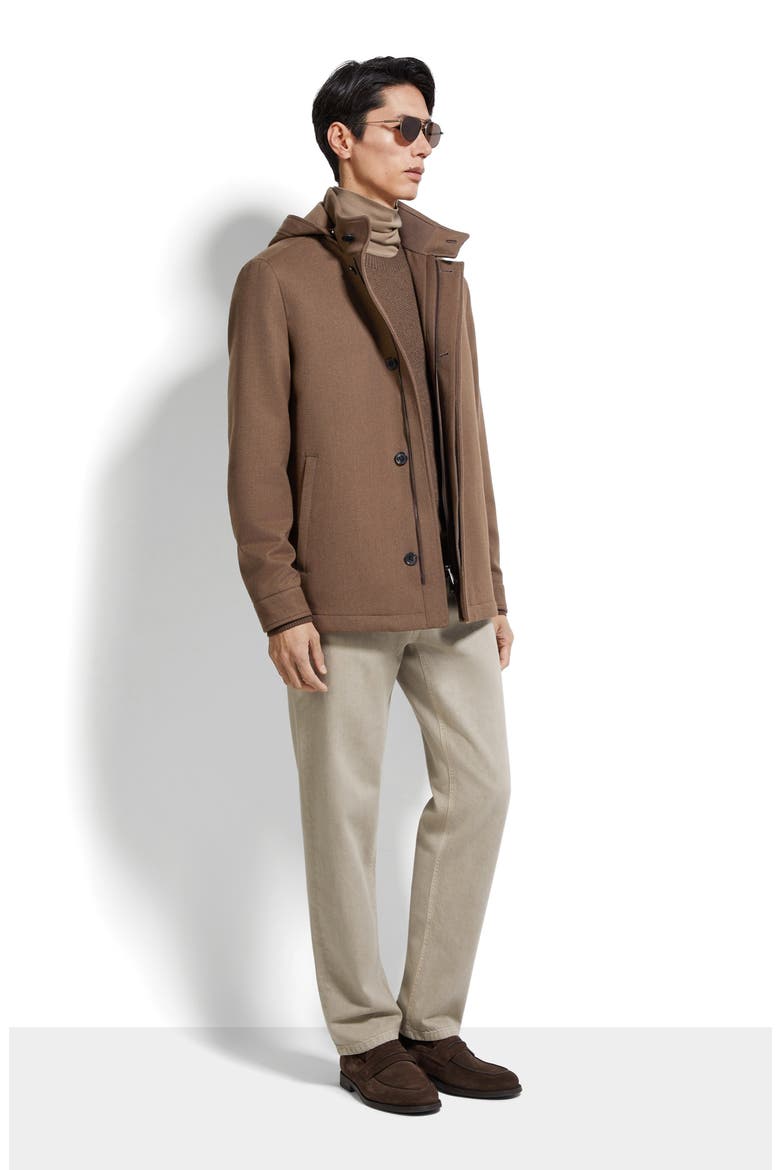 Wool & Cashmere Jacket, Alternate, color, BROWN MELANGE