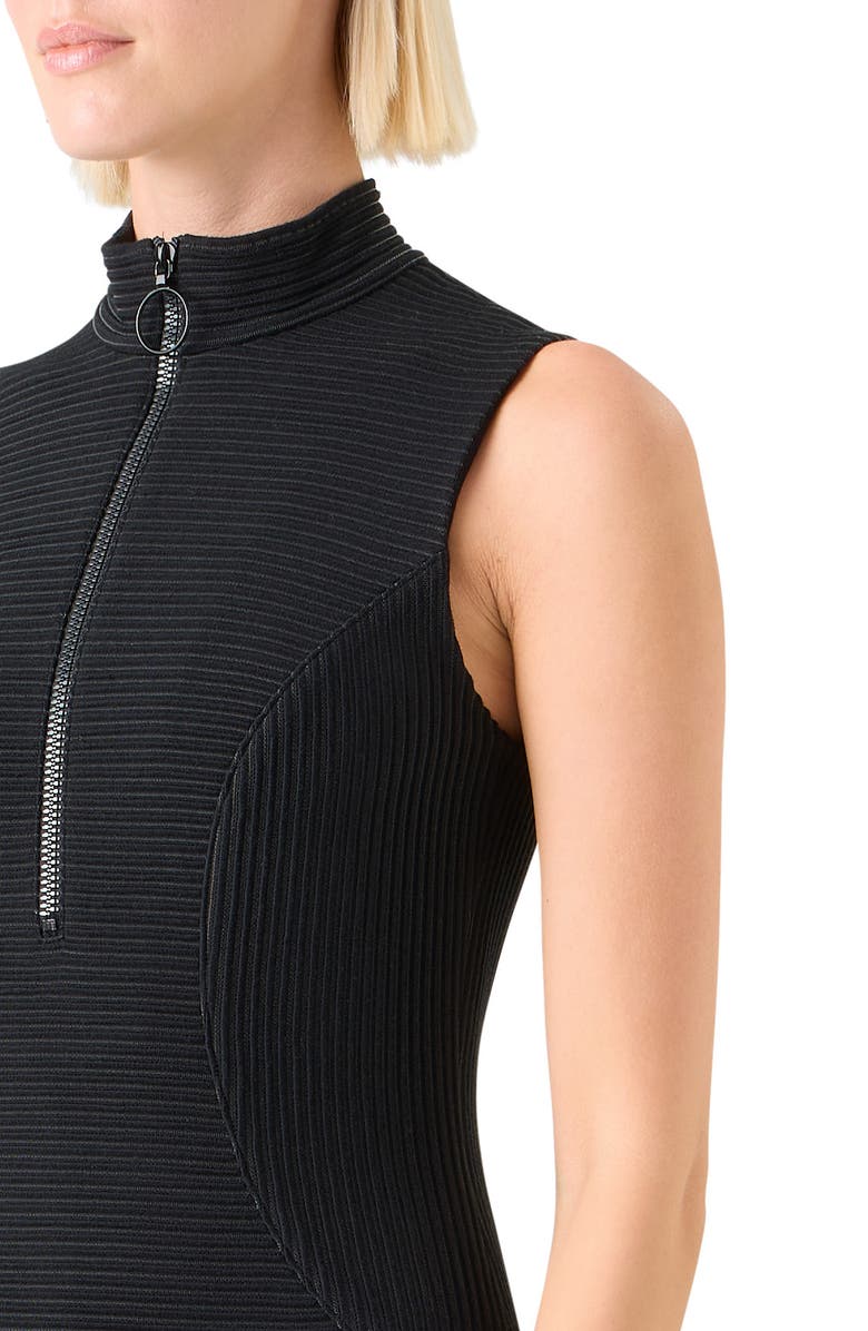 Akris punto Sleeveless Ottoman Knit Sheath Dress, Alternate, color, Black