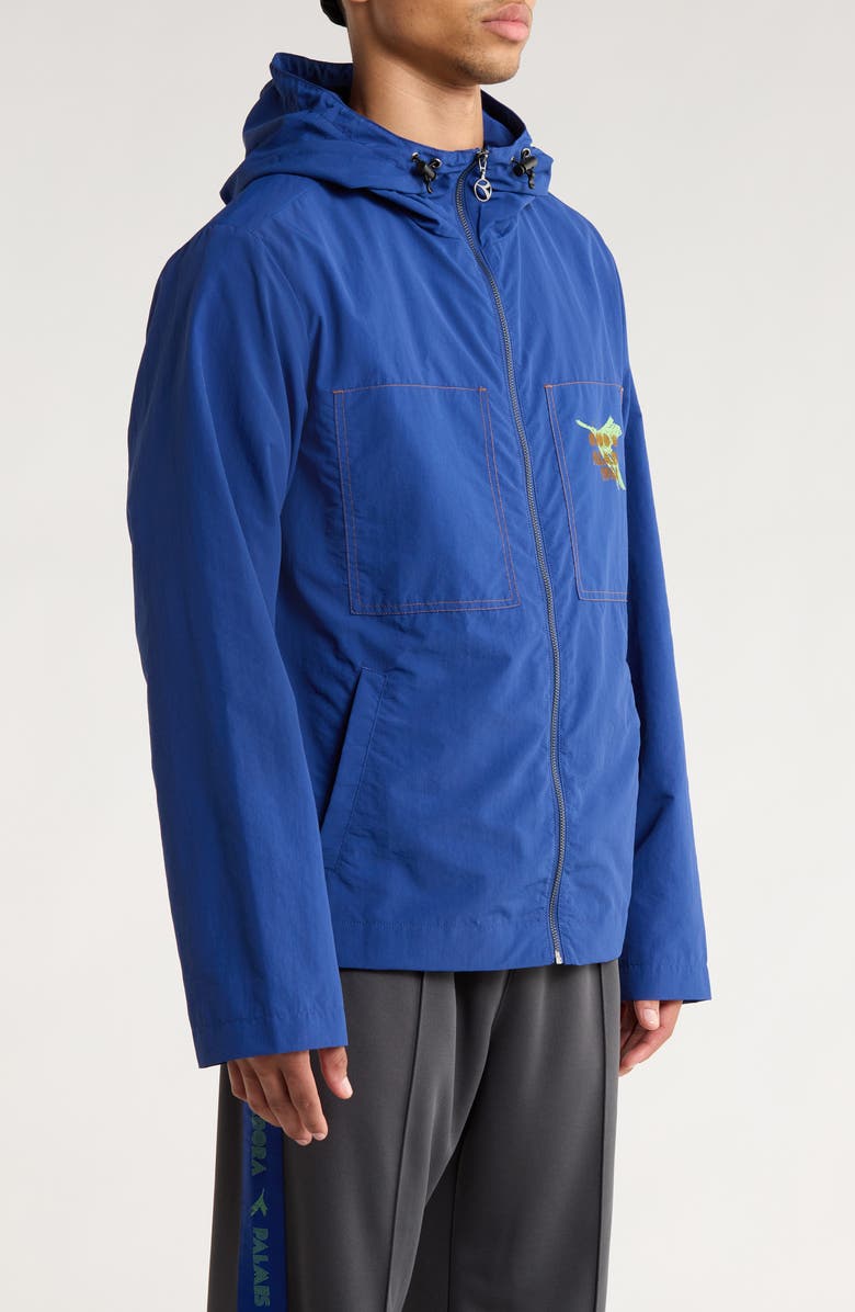 Diadora x Palmes Legacy Windbreaker Jacket, Alternate, color, Blue Limonges