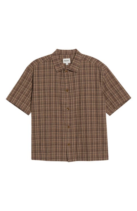 Brady Relaxed Fit Plaid Cotton Button-Up Shirt