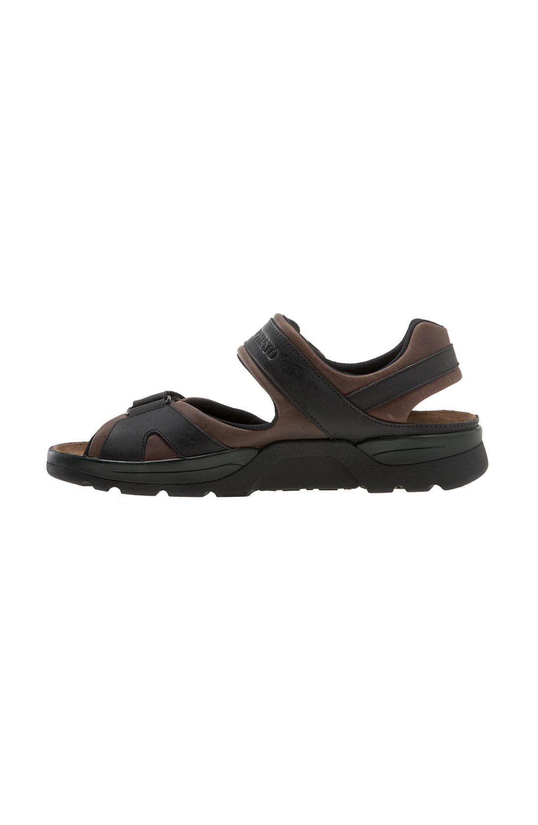 Mephisto Shark sandals Dark brown and black Size 43 = Size 9 Made in Portugal Mephisto Shark Fit Dark Brown/Black Waxy Sandal Men main image 3